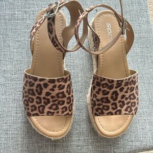 Cheetah Platform Sandals